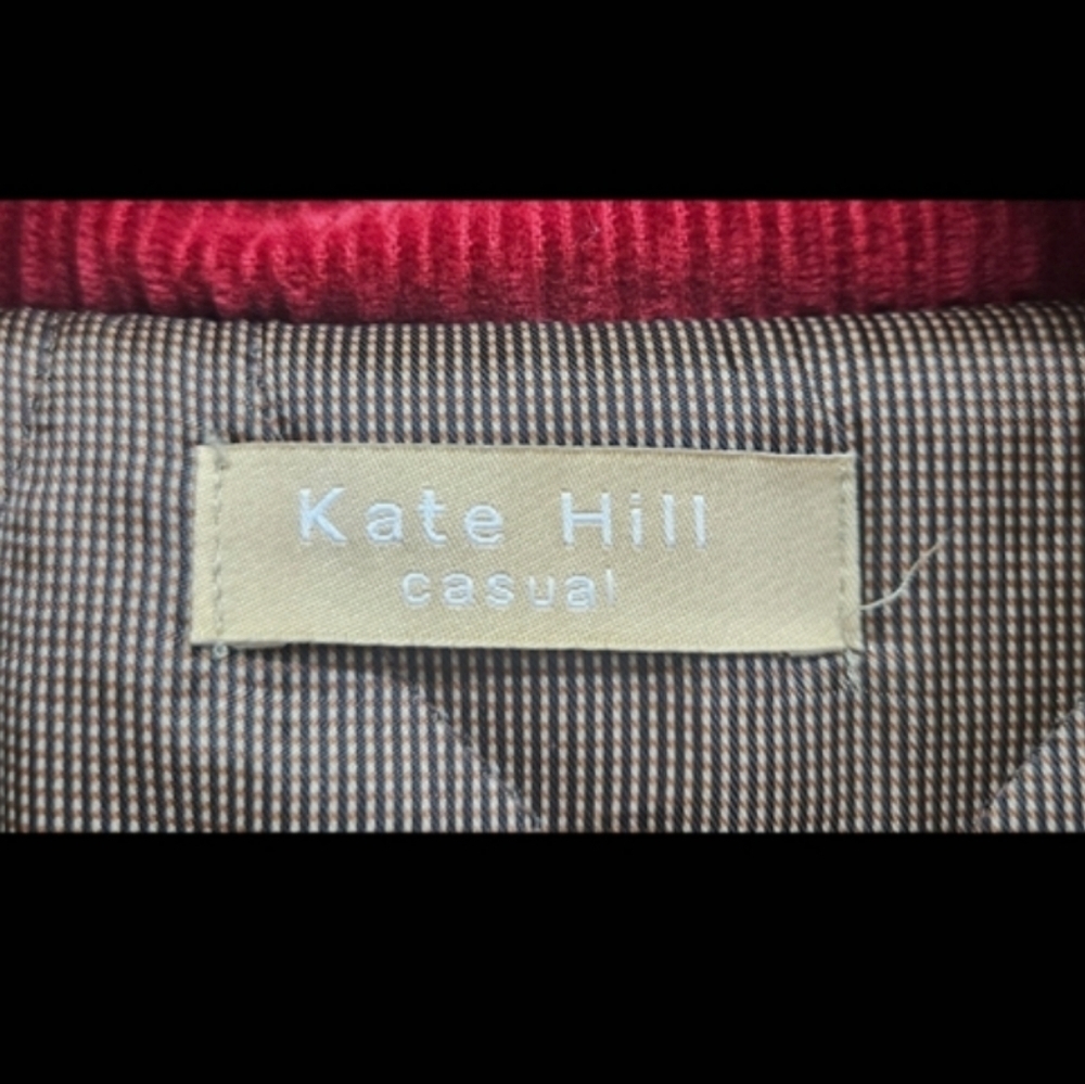 Kate Hill 100% Cotton Red Coat - Picture 5 of 6